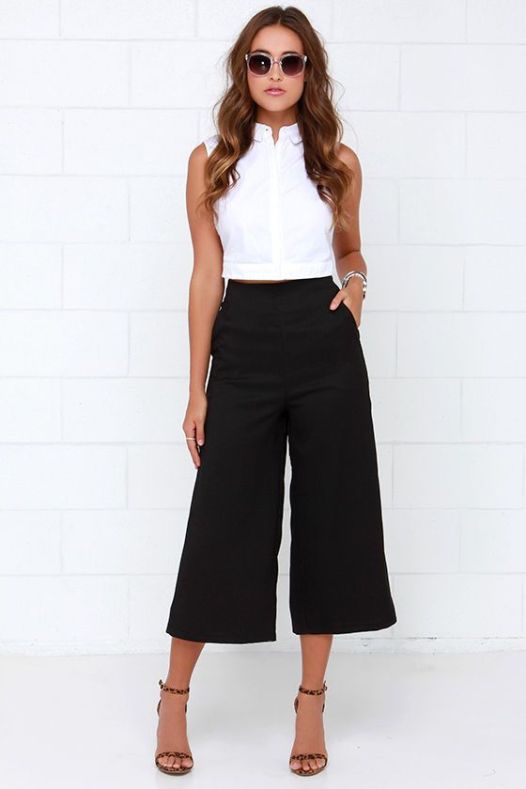 fekete culottes